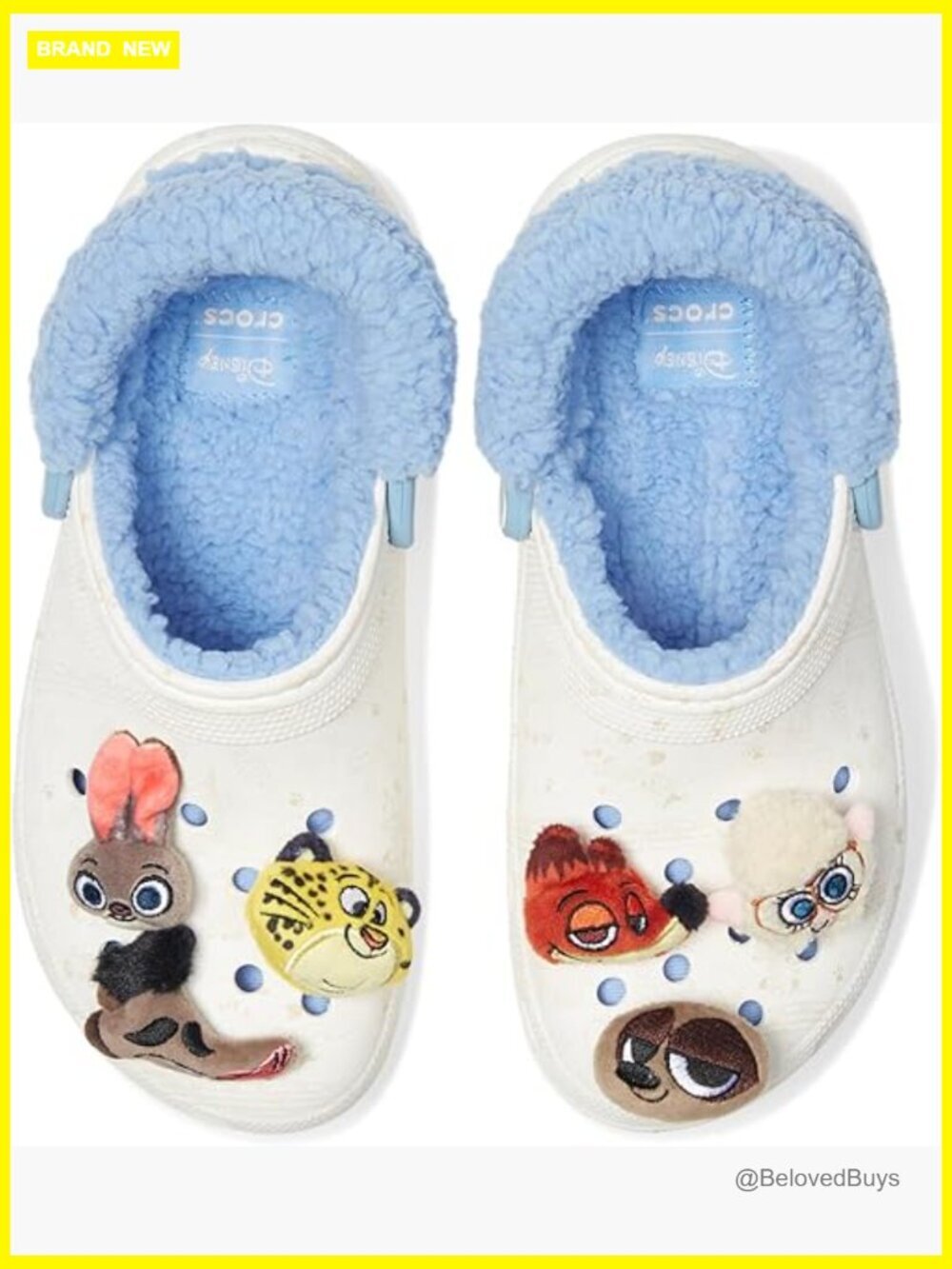 Disney Zootopia Platform Clogs Fuzzy Lined Slip-On Shoes